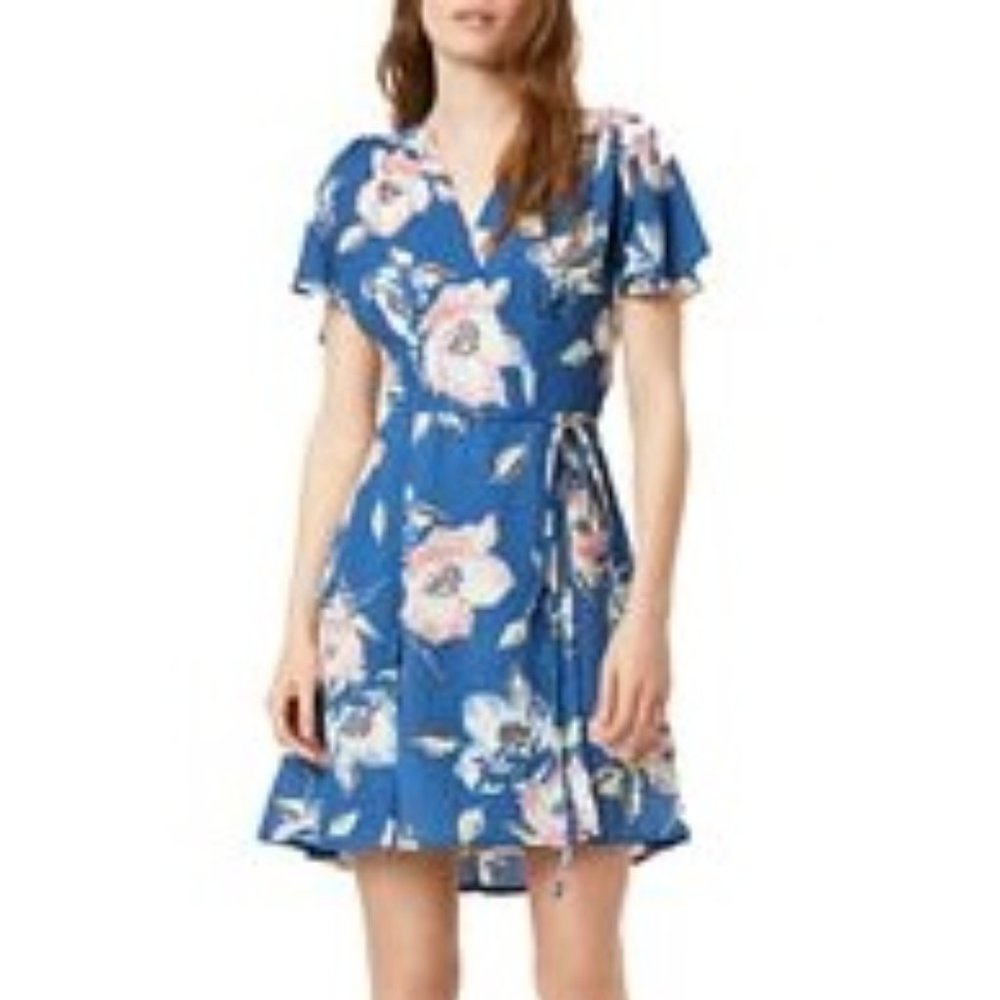 NWT French Connection Blue Floral Dress Size 6
